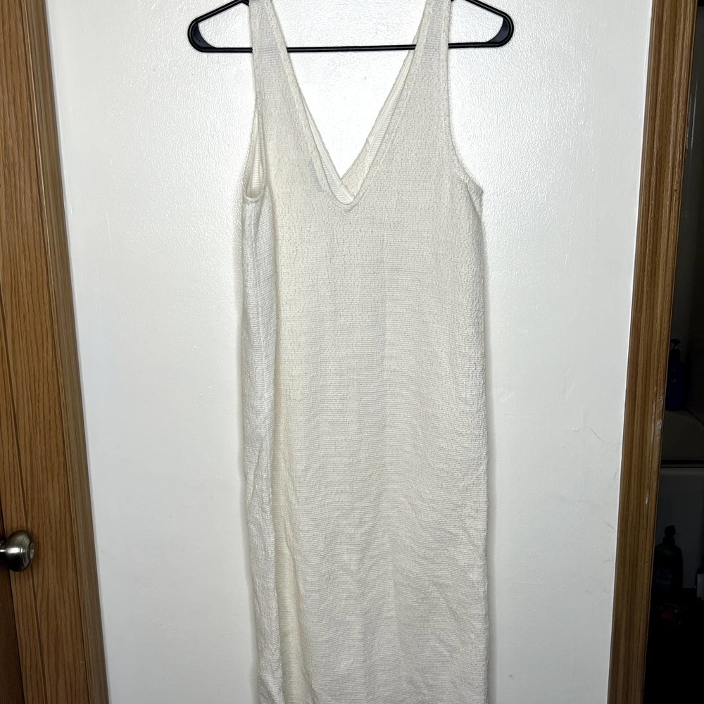 Zara Cream Rustic Boho Button Front Sleeveless Dr… - image 4